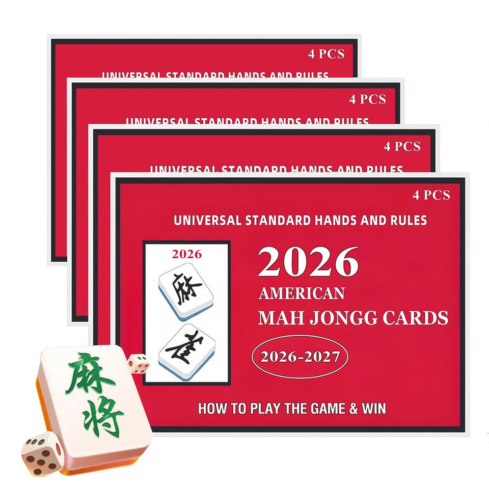 BLYXCNO Mahjong Cards 2026 large print 4-pack for easy reading during mahjong sessions