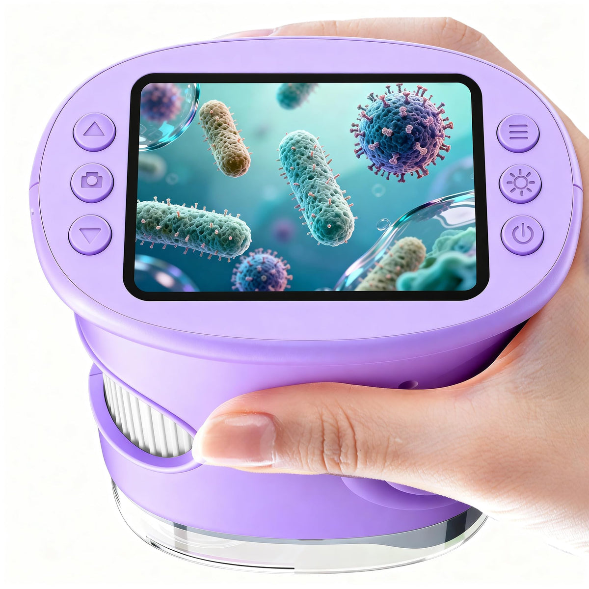 BMDSAE 1000X handheld microscope with a 2in screen enables clear, kid-friendly magnified viewing