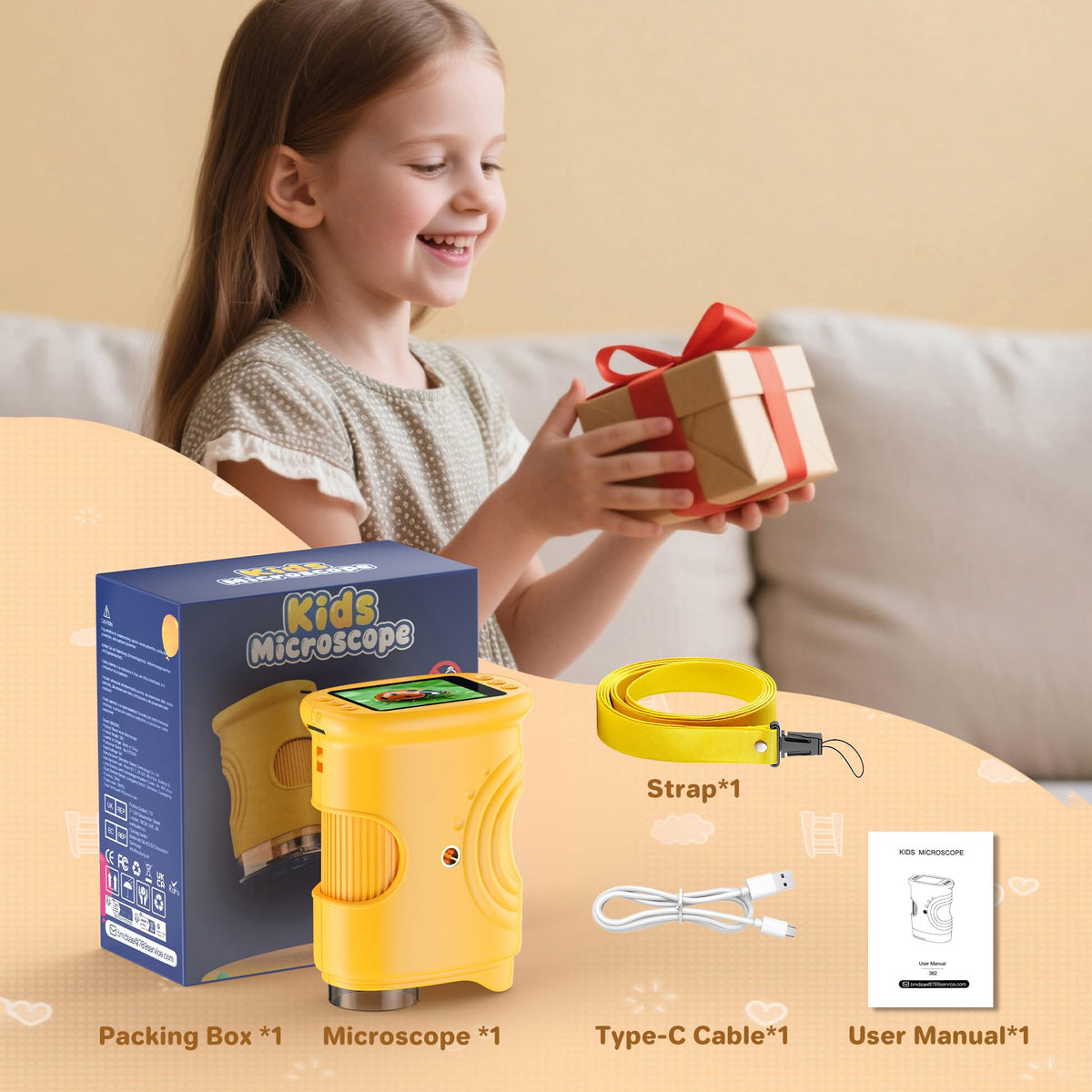 BMDSAE 1000X close-up of 2MP camera for kids