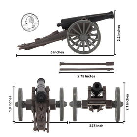 BMC Toys American Civil War artillery ramrod-worm on chassis enhances loading realism.