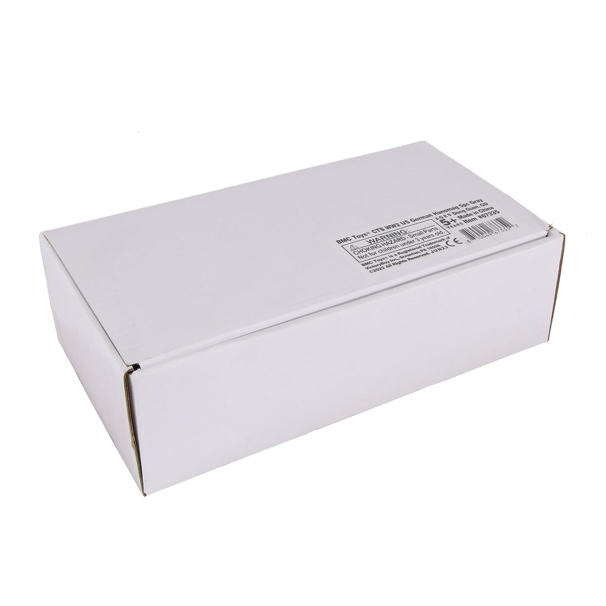 BMC Toys packaging in plain white box with label for easy gifting.