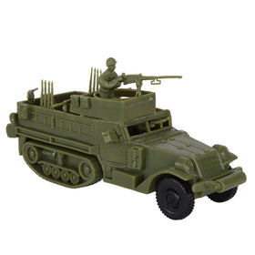 BMC Toys WW2 US M3 Halftrack side view with authentic detail for reenactment play