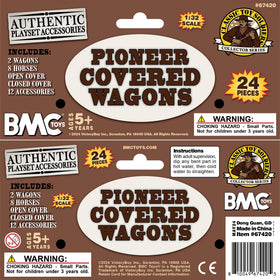 BMC Toys Pioneer Covered Wagons 1:32 scale details suit period displays.