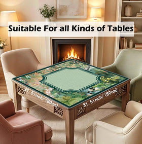 BNHJKFQZ Anti-slip Mahjong Table Mat keeps tiles in place during games.