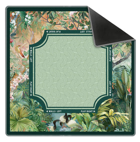 BNHJKFQZ Green Tropical Plants Mahjong Mat provides a stable, quiet play surface.