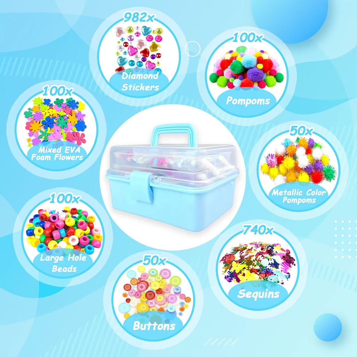 BNUZEIYI 3-tier craft box storage keeps supplies organized for busy makers.