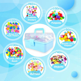 BNUZEIYI 3-tier craft box storage keeps supplies organized for busy makers.