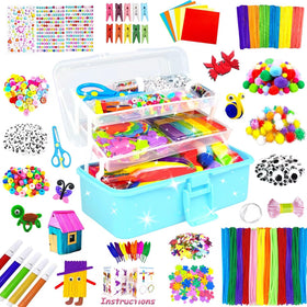 BNUZEIYI 3000-piece crafts kit box cover showing all-in-one storage for kids' projects.