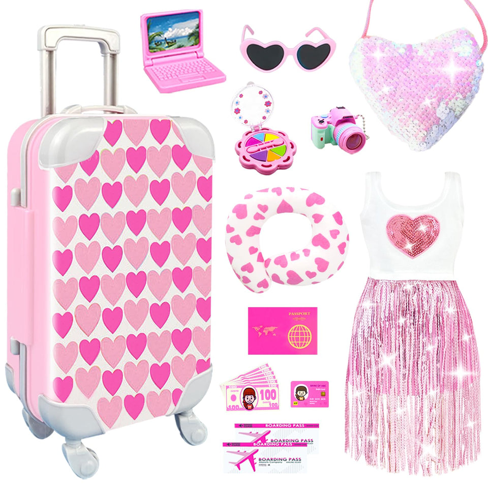 BNUZEIYI 18-inch doll travel case ready for on-the-go play.