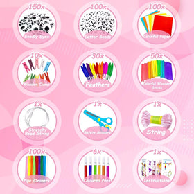 BNUZEIYI color pens and buttons provide bright textures for art.