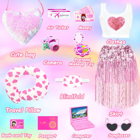 BNUZEIYI doll travel pillow for comfortable pretend trips.