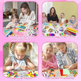 BNUZEIYI stickers, beads, and eyes for expressive mini art projects and crafts.