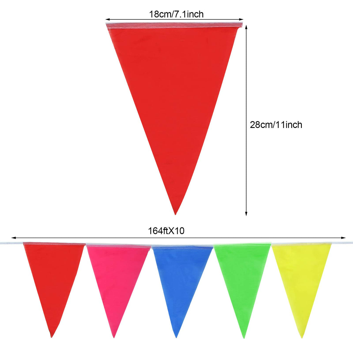 Boao 1640ft pennant banner length covers large decorating areas