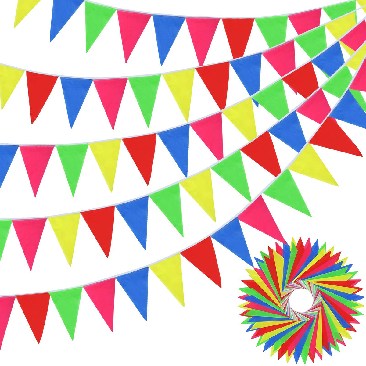 Boao rainbow triangle pennant banner flags brighten parties and outdoor celebrations