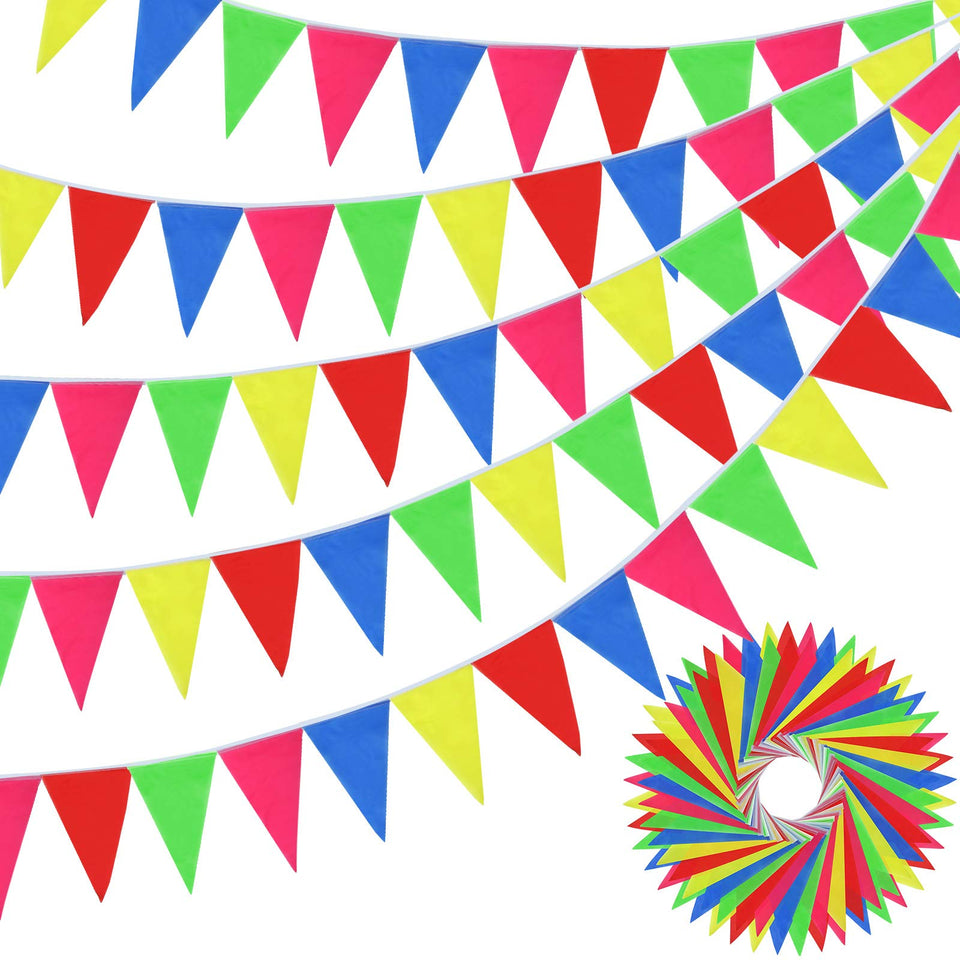 Boao rainbow triangle pennant banner flags brighten parties and outdoor celebrations