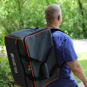 Allplay bag wide-opening zipper enables fast loading and access.