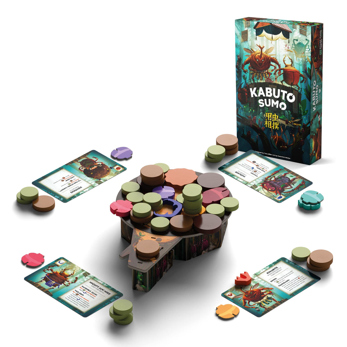 Board Game Tables.com Allplay Kabuto Sumo board and arena in action for quick ring battles