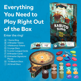 Board Game Tables.com Allplay Kabuto Sumo ring action during a push move
