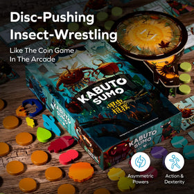 Board Game Tables.com Allplay Kabuto Sumo wooden pieces feel substantial and tactile