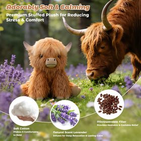 Bobbie & Laxi Highland Cow lavender aroma enhances calm moments.