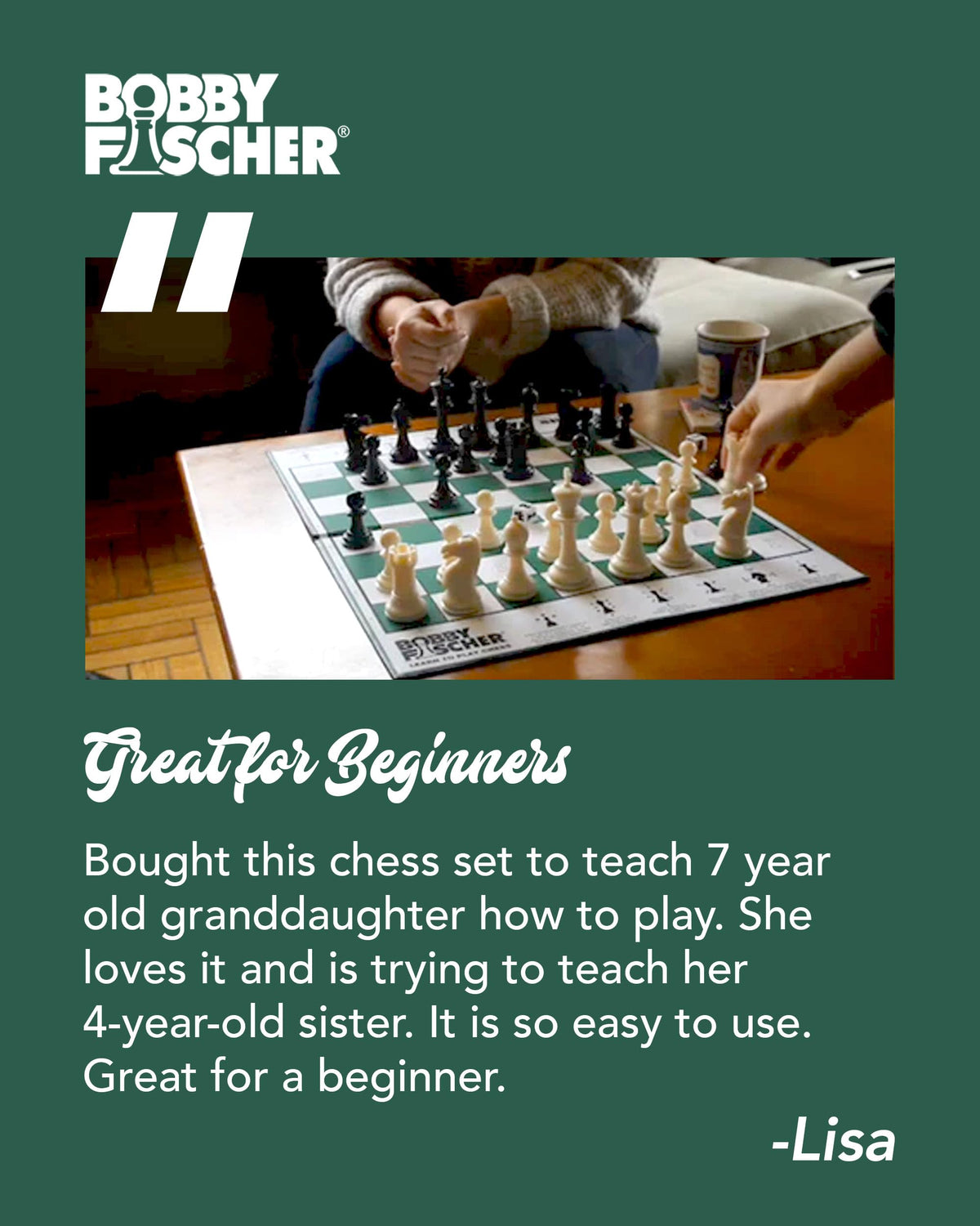 Bobby Fischer instruction booklet with moves and tips