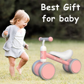 Bobike Balance Bike pink packaging and assembly image suggests quick setup