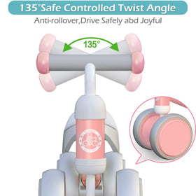 Bobike Baby Balance Bike pink child playing demonstrates indoor outdoor fun