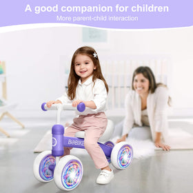 Bobike baby balance bike side view highlighting compact size for indoor outdoor play