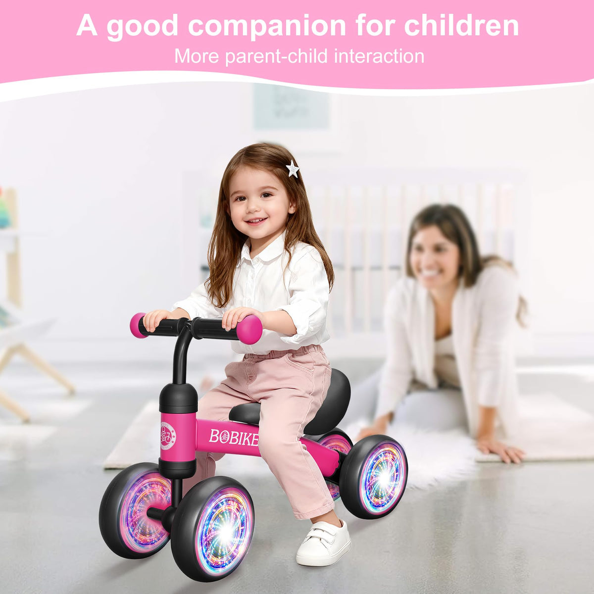 Bobike Baby Balance Bike side view highlighting compact footprint for toddlers