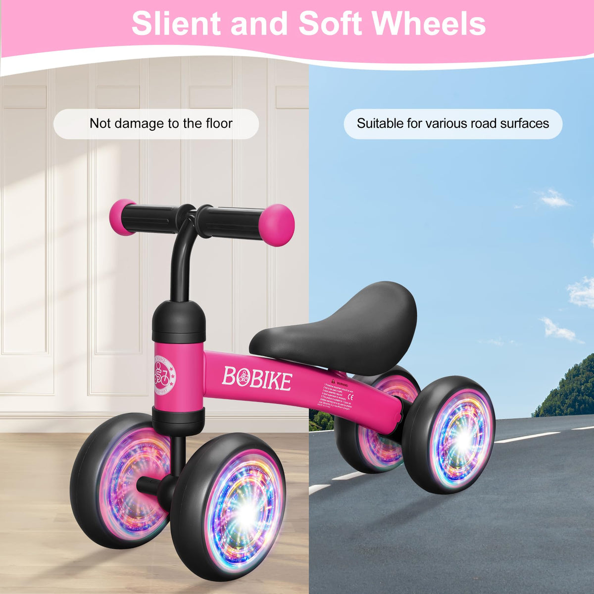 Bobike Baby Balance Bike steering demonstrating 135-degree safety limit
