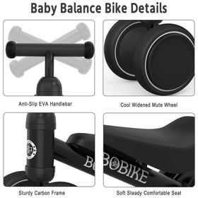 Bobike balance bike toy side profile highlighting safety-first design for early riders