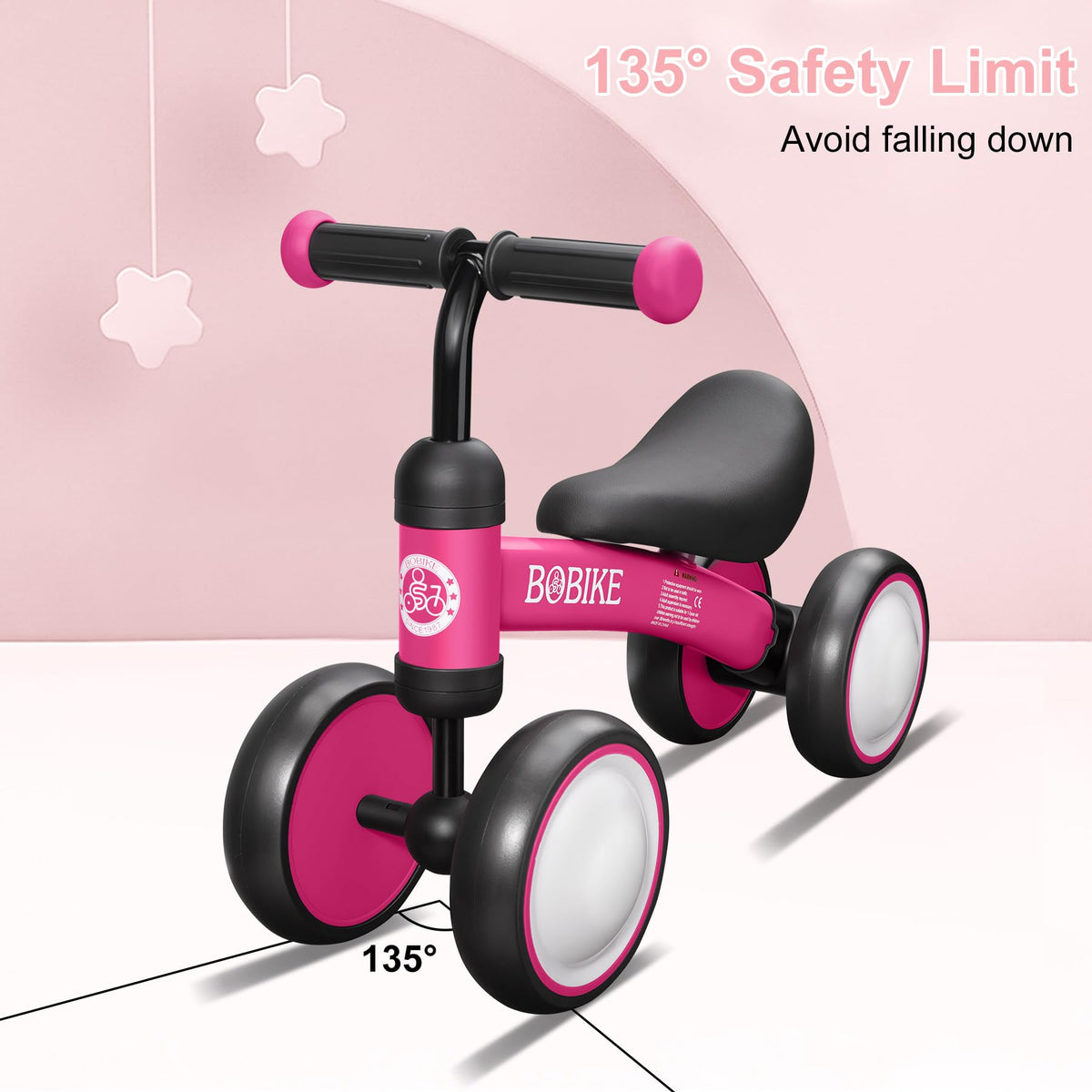 Bobike Baby Balance Bike wheel close-up showing closed non-slip wheels