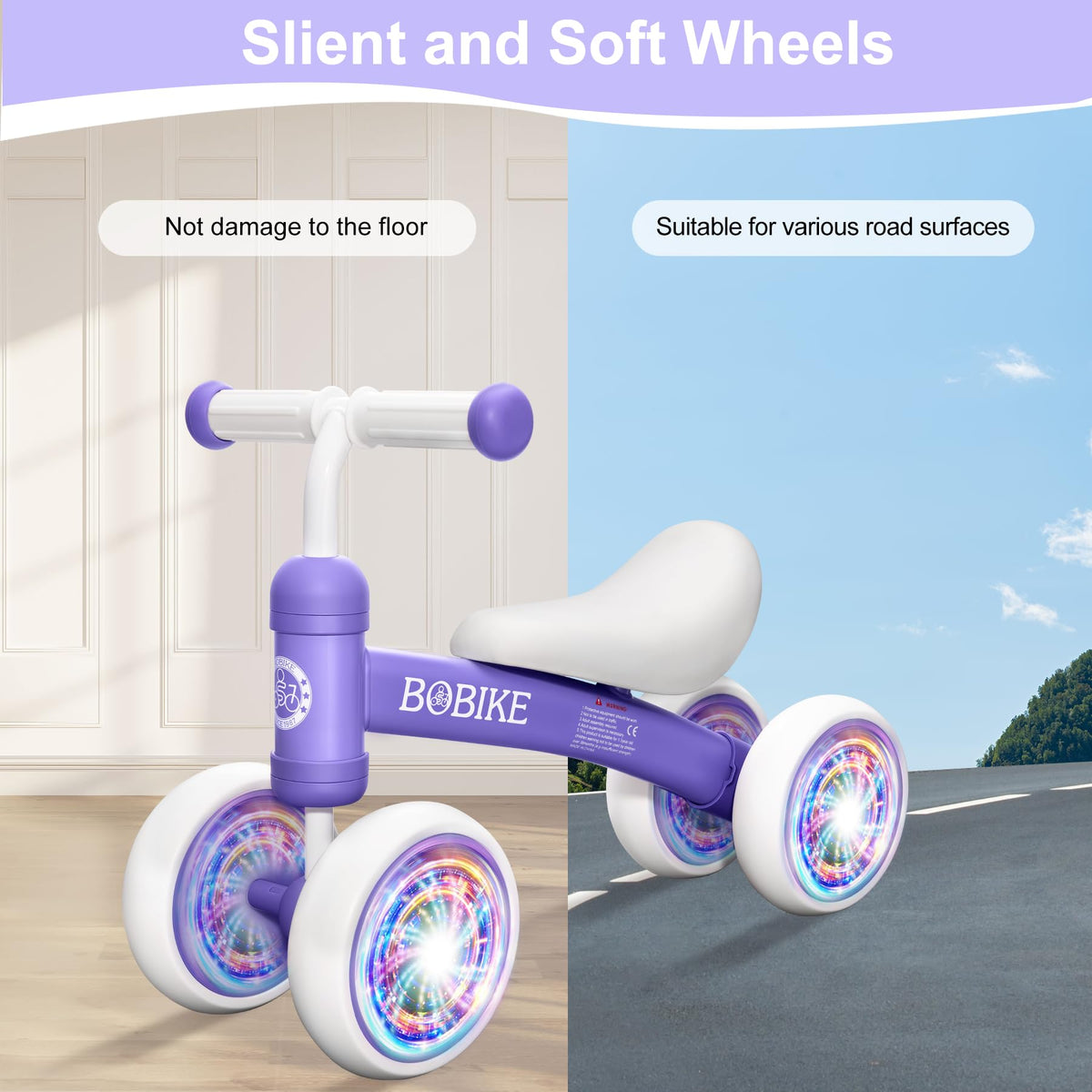 Bobike balance bike with closed wheels illustrating foot protection and safety