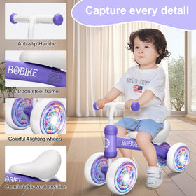 Bobike balance bike soft-seat detail emphasizing comfortable seating for sessions