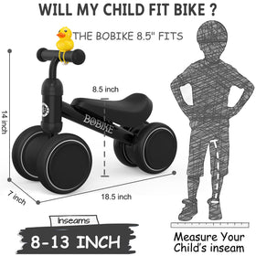 Bobike balance bike toy steel-frame closeup emphasizing durable construction
