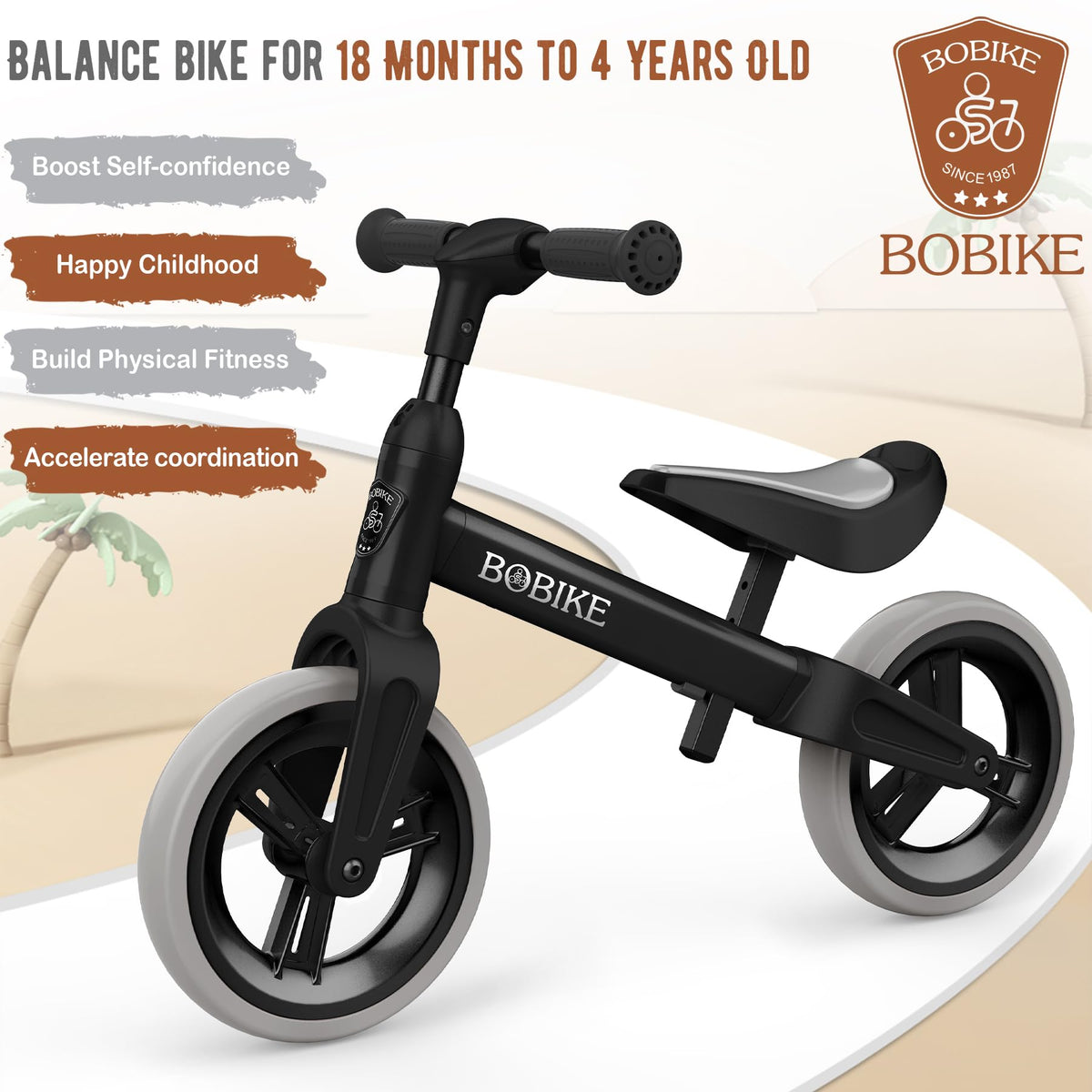 Bobike durable carbon steel frame provides sturdy handling for adventures.