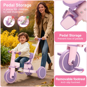 Bobike toddler bike with push handle, adjustable seat height supports growing children.