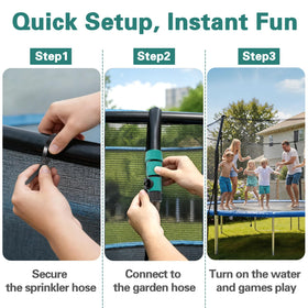 Bobor Trampoline Sprinkler water-flow adjustment lets you tailor spray.