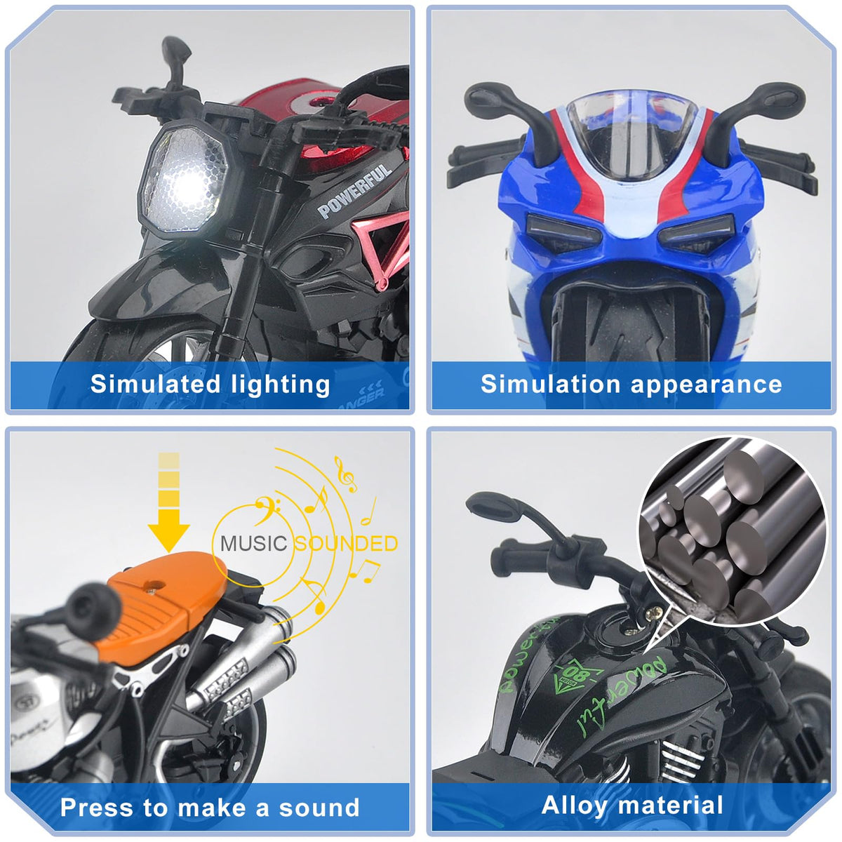 BOBUEXER alloy diecast designs in four distinct styles.