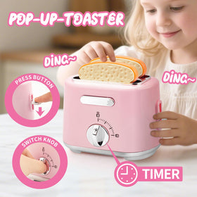 BOBUEXER pink kitchen toy set with lights boosts interactive storytelling