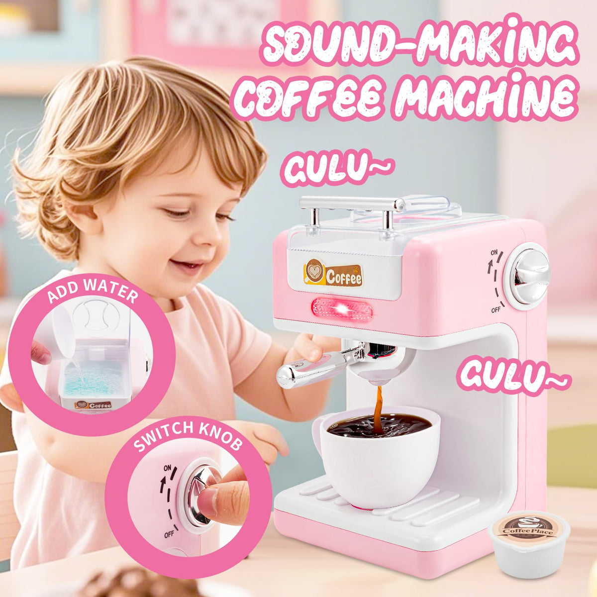 BOBUEXER play kitchen mixer with realistic sounds for creative role-play