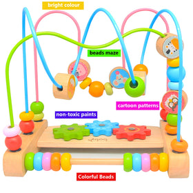 Boby bead maze colorful animal beads engage color recognition and fine motor skills.