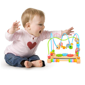 Boby bead maze enhances hand-eye coordination with rewarding bead-trace play.