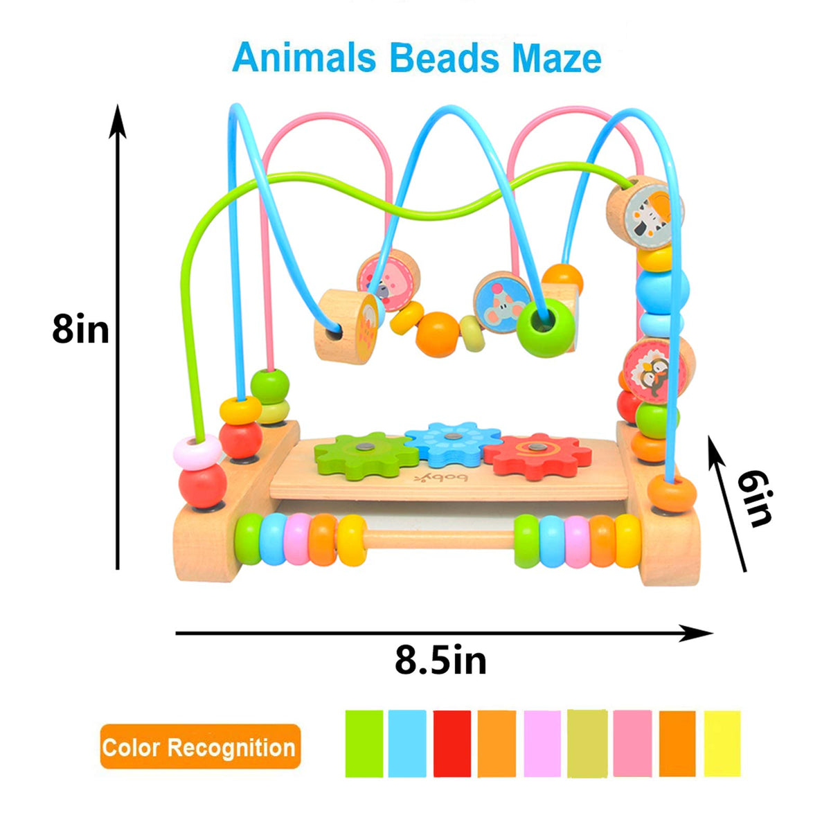 Boby bead maze smooth edge design ensures safe exploration for curious toddlers.