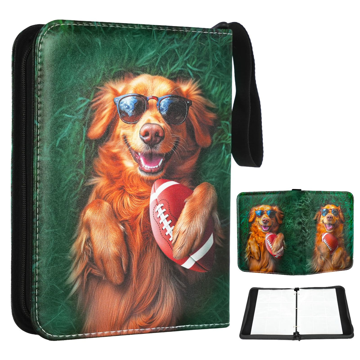 Bocenaia 9 Pockets 990 binder cover shows durable PU leather for protected cards