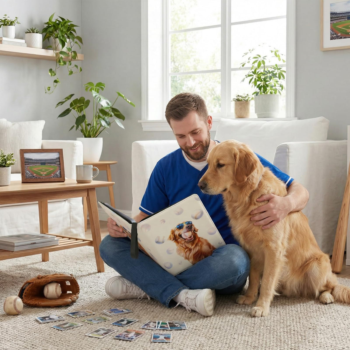 Bocenaia unique cover showcases Golden Retriever theme for a playful collection