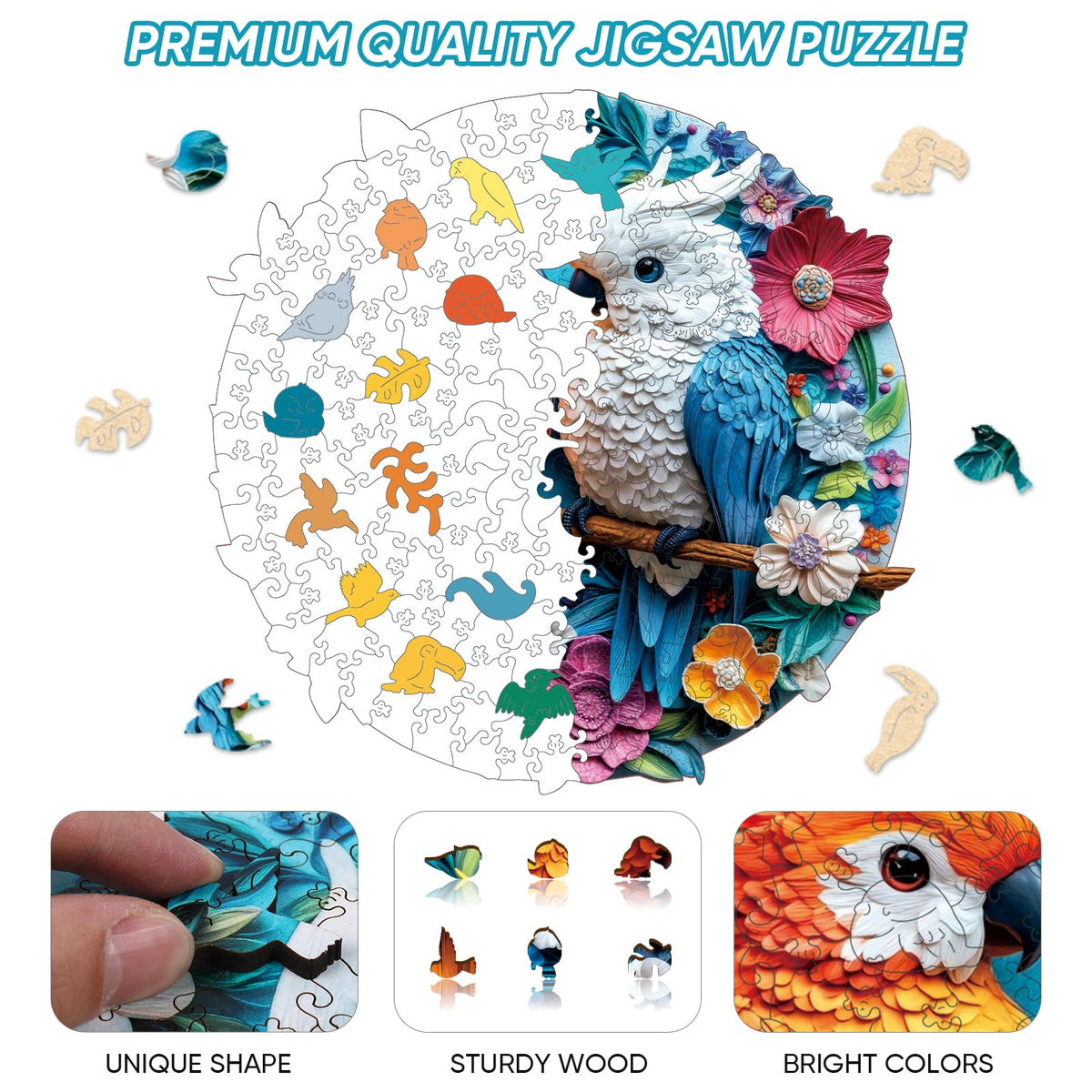 BODHIPNJOY animal shape puzzle highlights unique shapes for creative play.