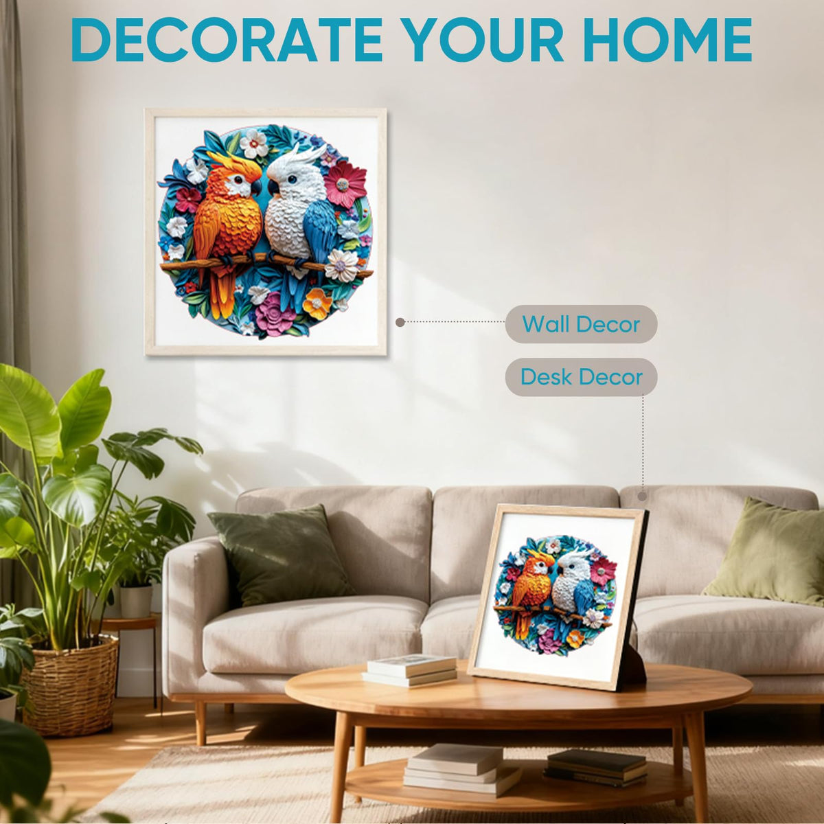 BODHIPNJOY succulent pattern puzzle brightens space and inspires relaxation.