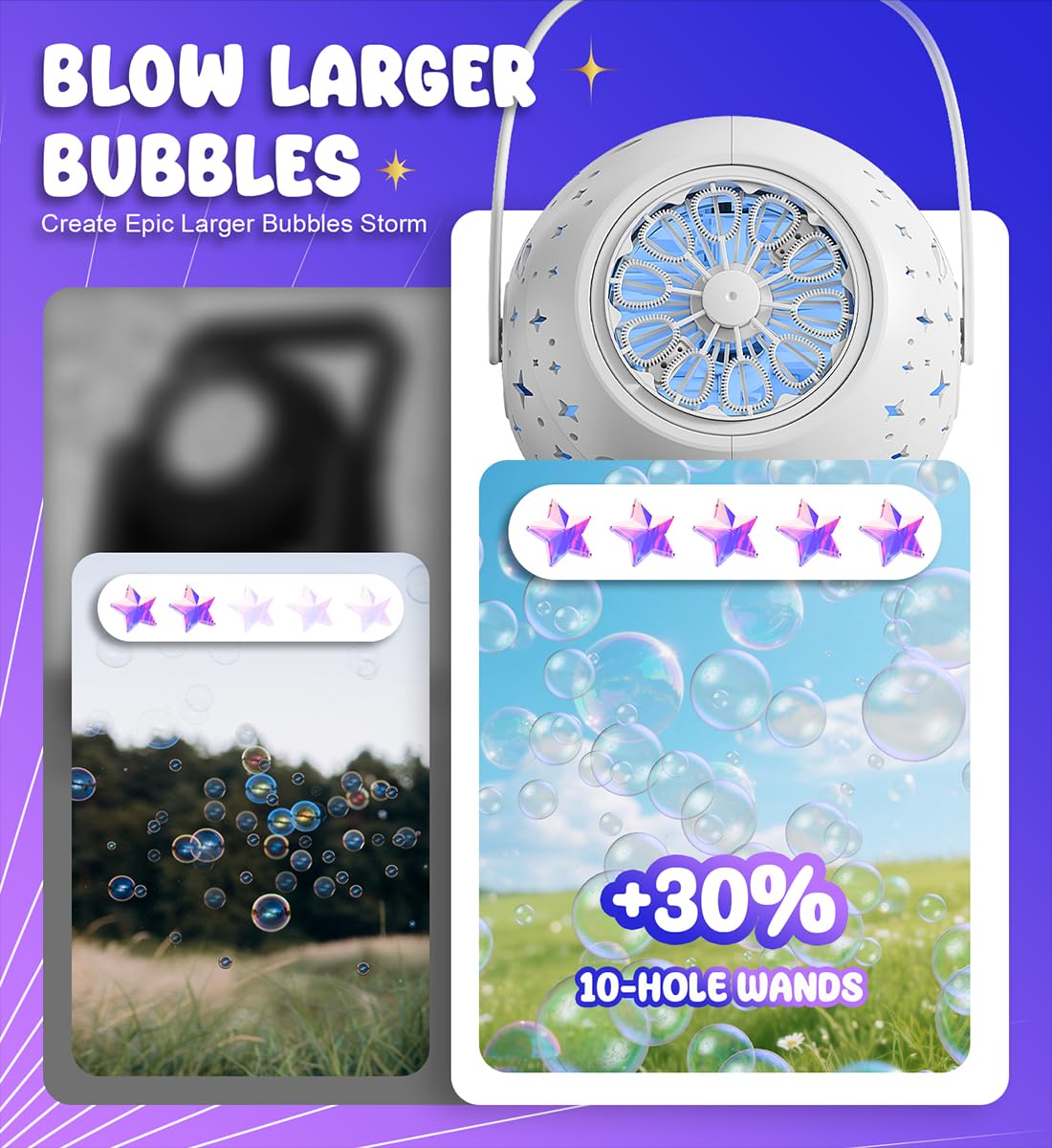 Boerfmo 10 large wands create thick, abundant bubbles