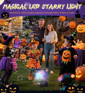 Boerfmo Bubble Machine multicolor LED star patterns enhance play